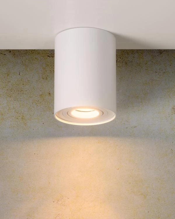 Lucide TUBE - Ceiling spotlight - Ø 9,6 cm - 1xGU10 - White - atmosphere 2